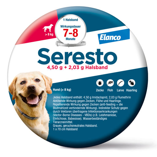 SERESTO 4,50g + 2,03g Halsband f&uuml;r Hunde ab 8kg