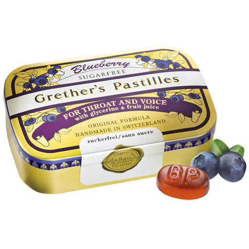 GRETHERS Blueberry zuckerfrei Pastillen